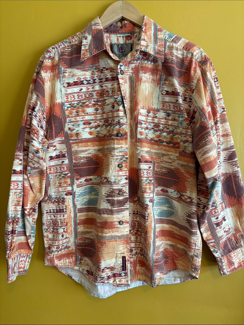 The Territory Head Rust Multi Patterned Lightweight Shirt Jacket Vintage